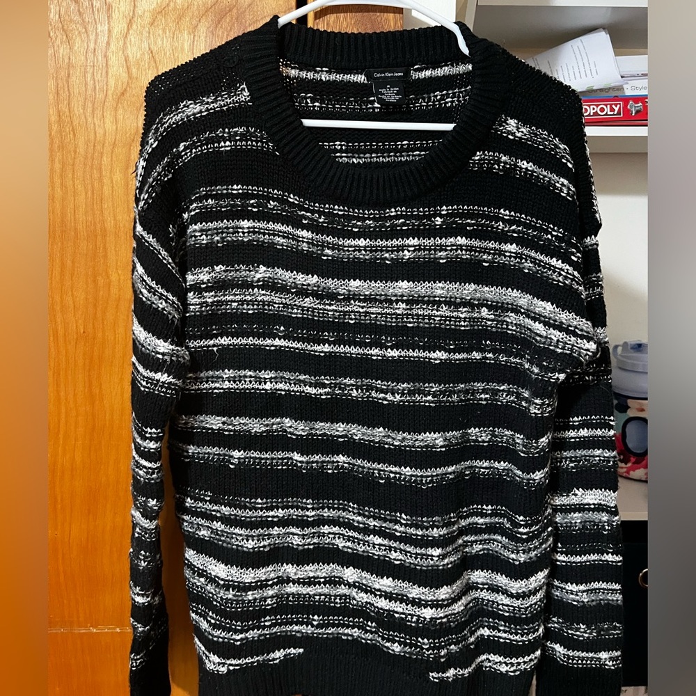 Black and white sweater